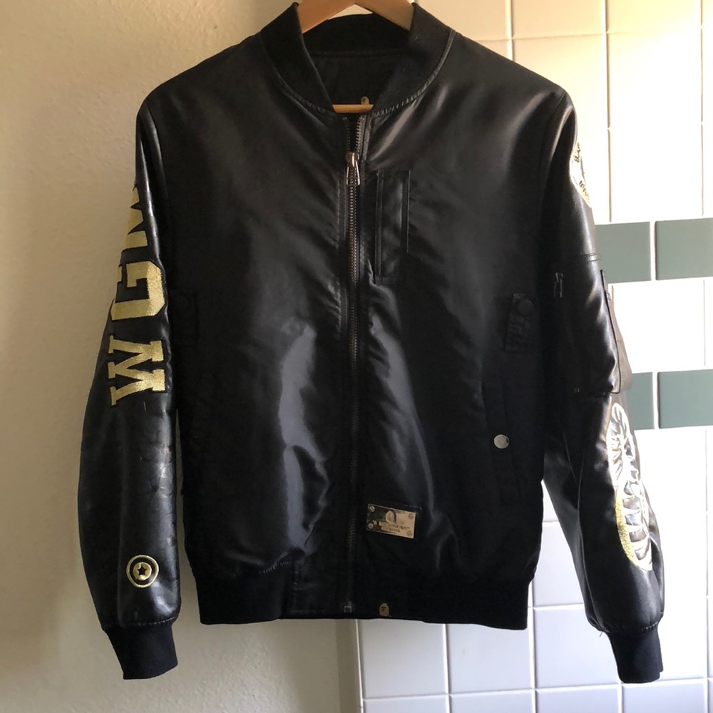 Bape Black bomber jacket